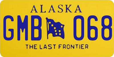 AK license plate GMB068