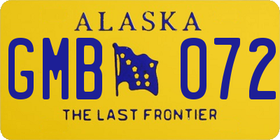 AK license plate GMB072