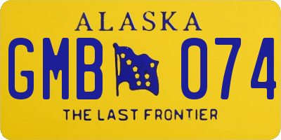 AK license plate GMB074