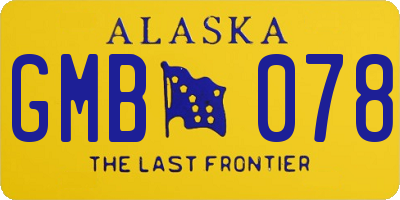 AK license plate GMB078