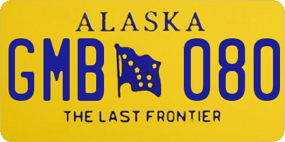 AK license plate GMB080