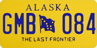 AK license plate GMB084