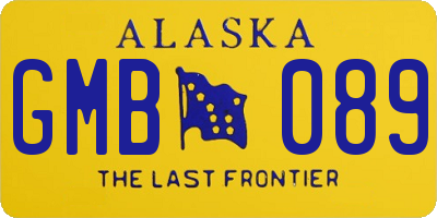 AK license plate GMB089