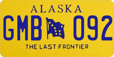 AK license plate GMB092