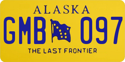 AK license plate GMB097