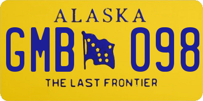 AK license plate GMB098