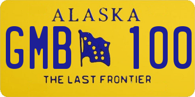 AK license plate GMB100