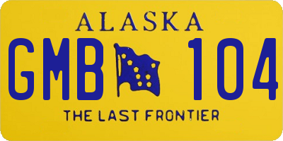 AK license plate GMB104