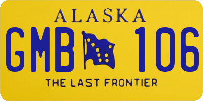 AK license plate GMB106