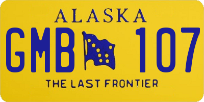 AK license plate GMB107