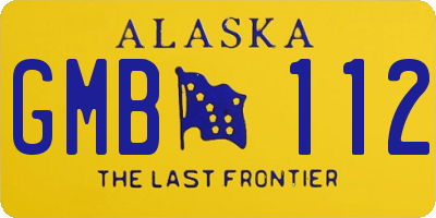 AK license plate GMB112