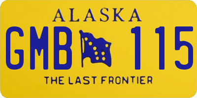 AK license plate GMB115