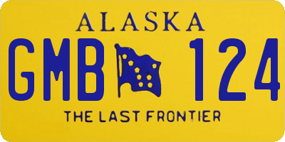 AK license plate GMB124