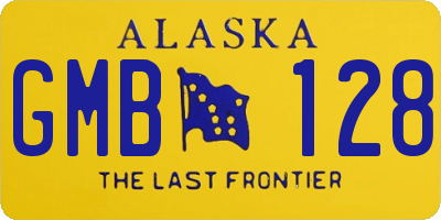 AK license plate GMB128