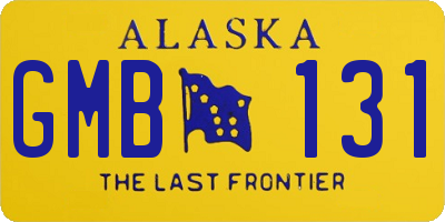 AK license plate GMB131