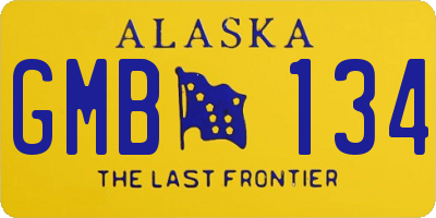 AK license plate GMB134