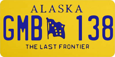 AK license plate GMB138