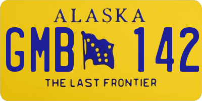 AK license plate GMB142