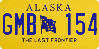 AK license plate GMB154