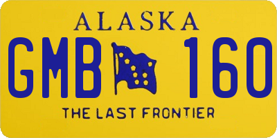 AK license plate GMB160