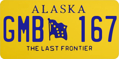 AK license plate GMB167