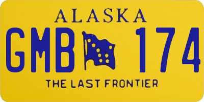 AK license plate GMB174