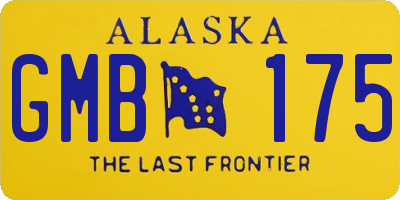 AK license plate GMB175