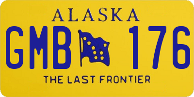 AK license plate GMB176