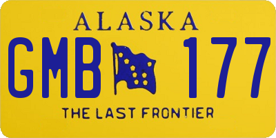 AK license plate GMB177