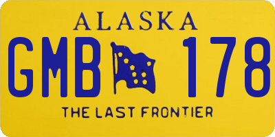 AK license plate GMB178