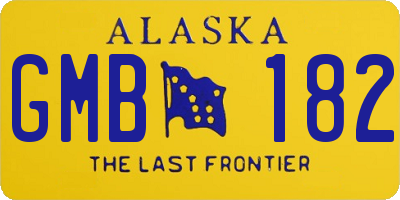 AK license plate GMB182