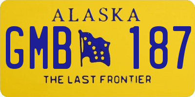 AK license plate GMB187