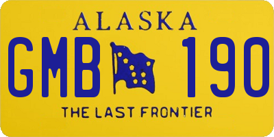 AK license plate GMB190
