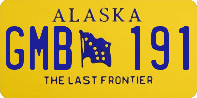 AK license plate GMB191