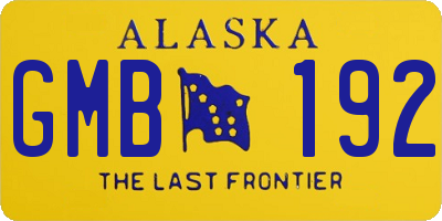AK license plate GMB192