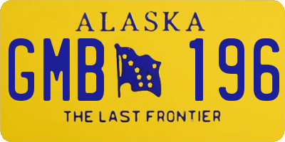 AK license plate GMB196