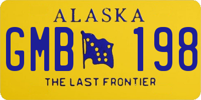 AK license plate GMB198