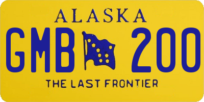 AK license plate GMB200