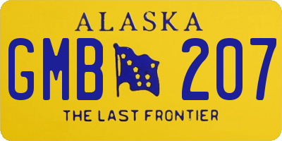 AK license plate GMB207