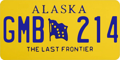 AK license plate GMB214