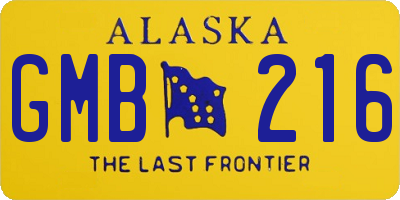 AK license plate GMB216