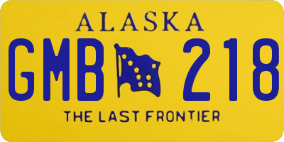 AK license plate GMB218