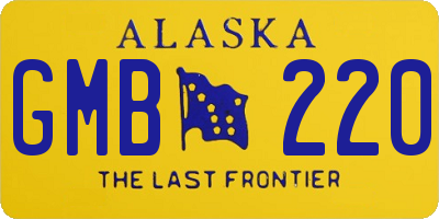 AK license plate GMB220