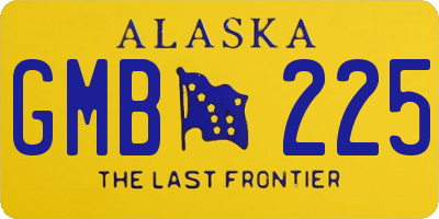 AK license plate GMB225
