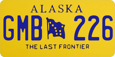 AK license plate GMB226