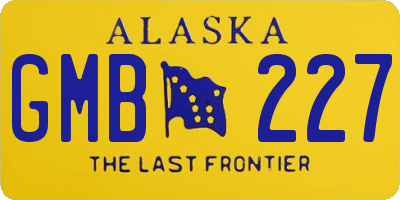 AK license plate GMB227