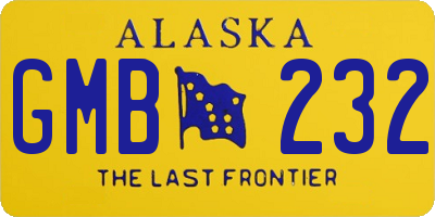 AK license plate GMB232