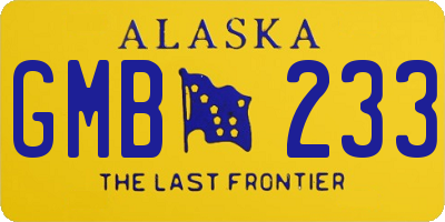 AK license plate GMB233