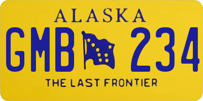 AK license plate GMB234