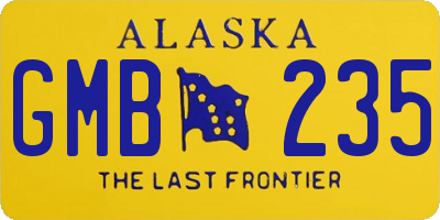 AK license plate GMB235